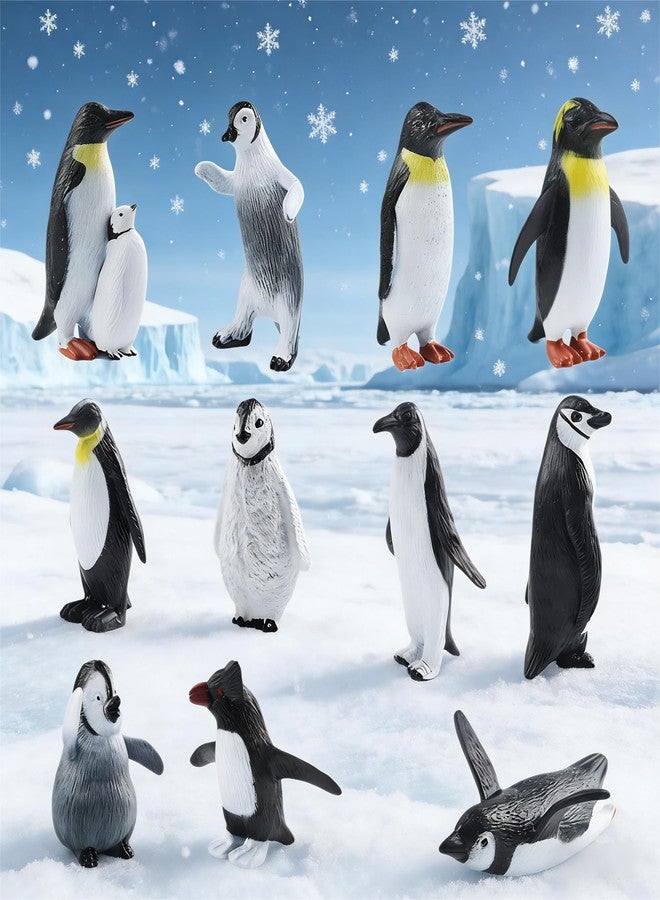 HYSTYLE 19 Pcs Tiny Penguin Figurines Set, Plastic Miniature Small Penguin Figures Cupcake Cake Topper Christmas Birthday Gift Christmas Party Supplies Gift - Image 2